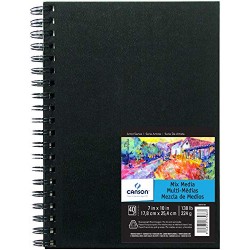 دفتر رسم آرت بوك مكس ميديا سلك/ اسود فاخر 224غم 40 ورقة 